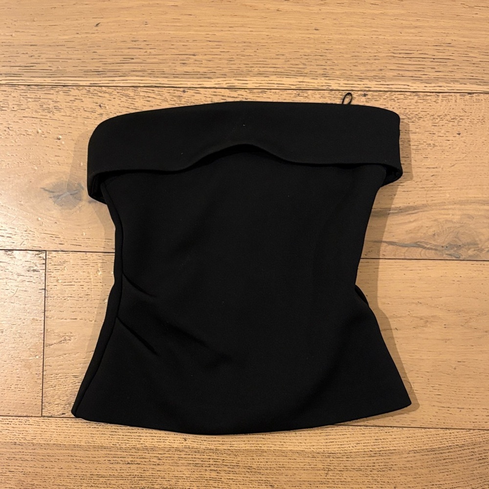 Aritzia Black Strapless Crop Top